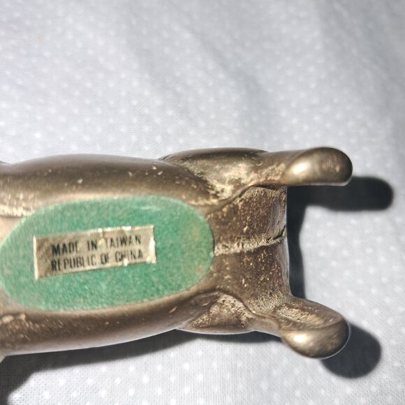 Vintage Brass Pig Hog Piglet Lot of 3 Family Paperweight Figurines Set of 3 Pigs - Picture 15 of 16